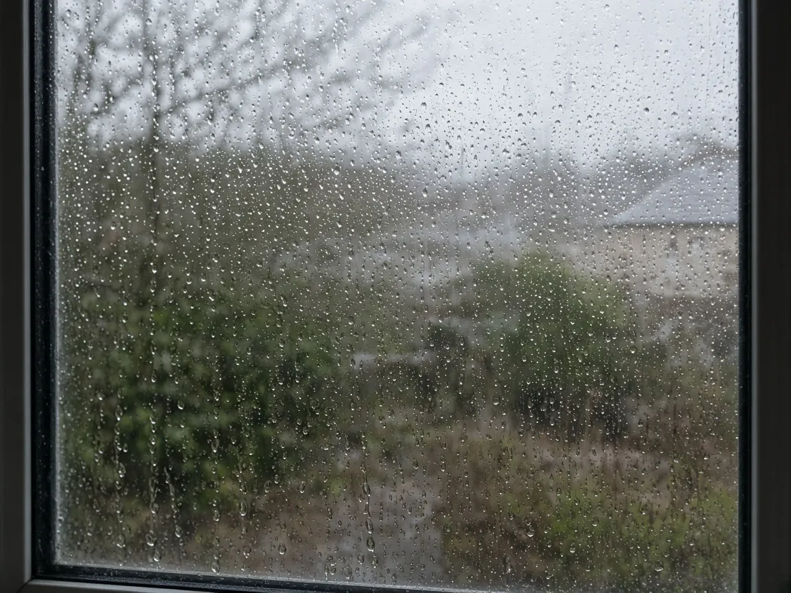 Condensation on a window pane (illustrative) for East Kilbride, South Lanarkshire